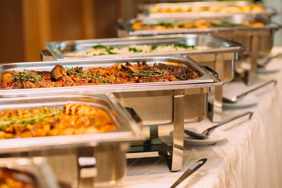 Indian catering setup