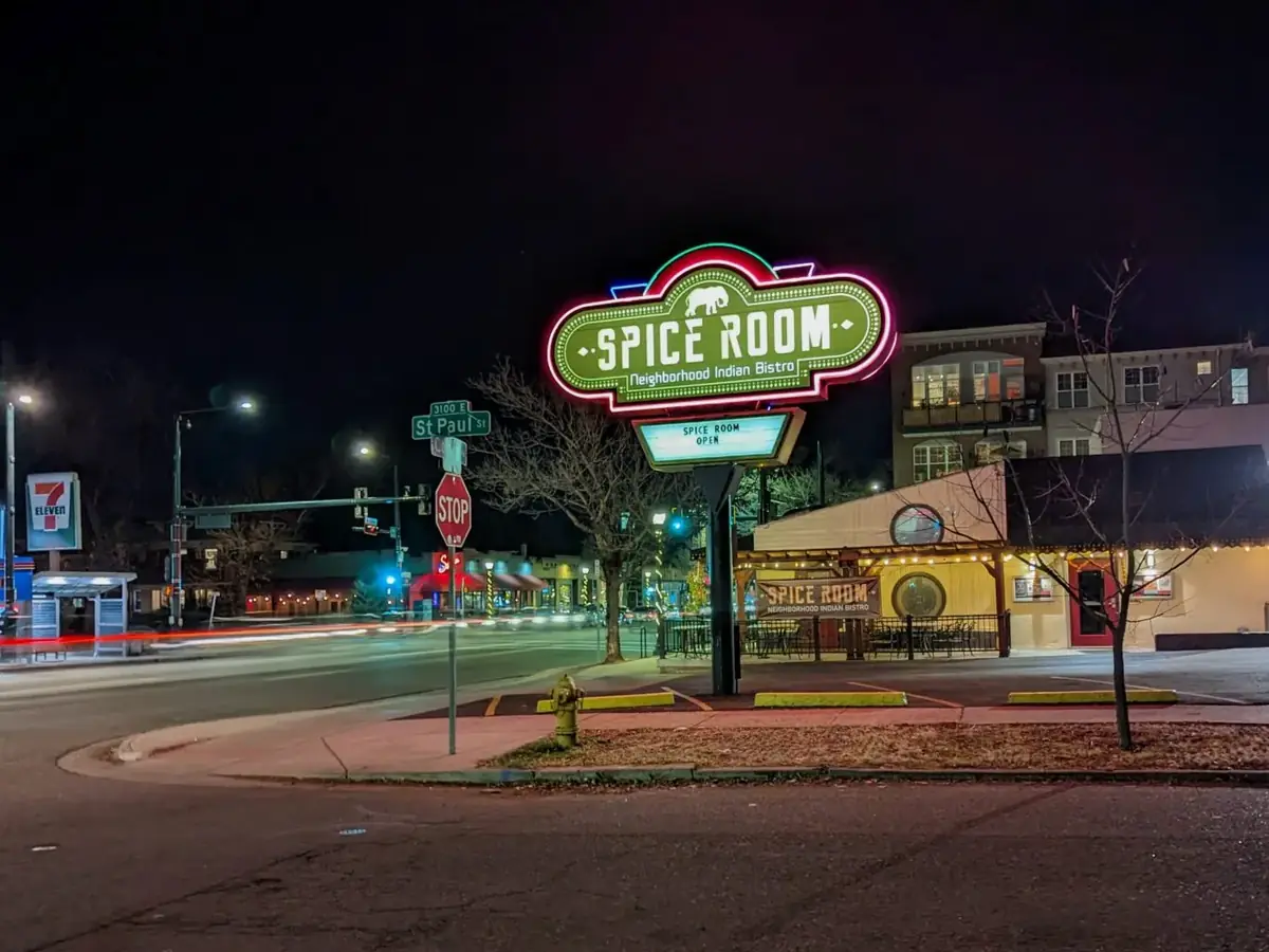 SPICE ROOM Bluebird District location on E Colfax Ave, Denver